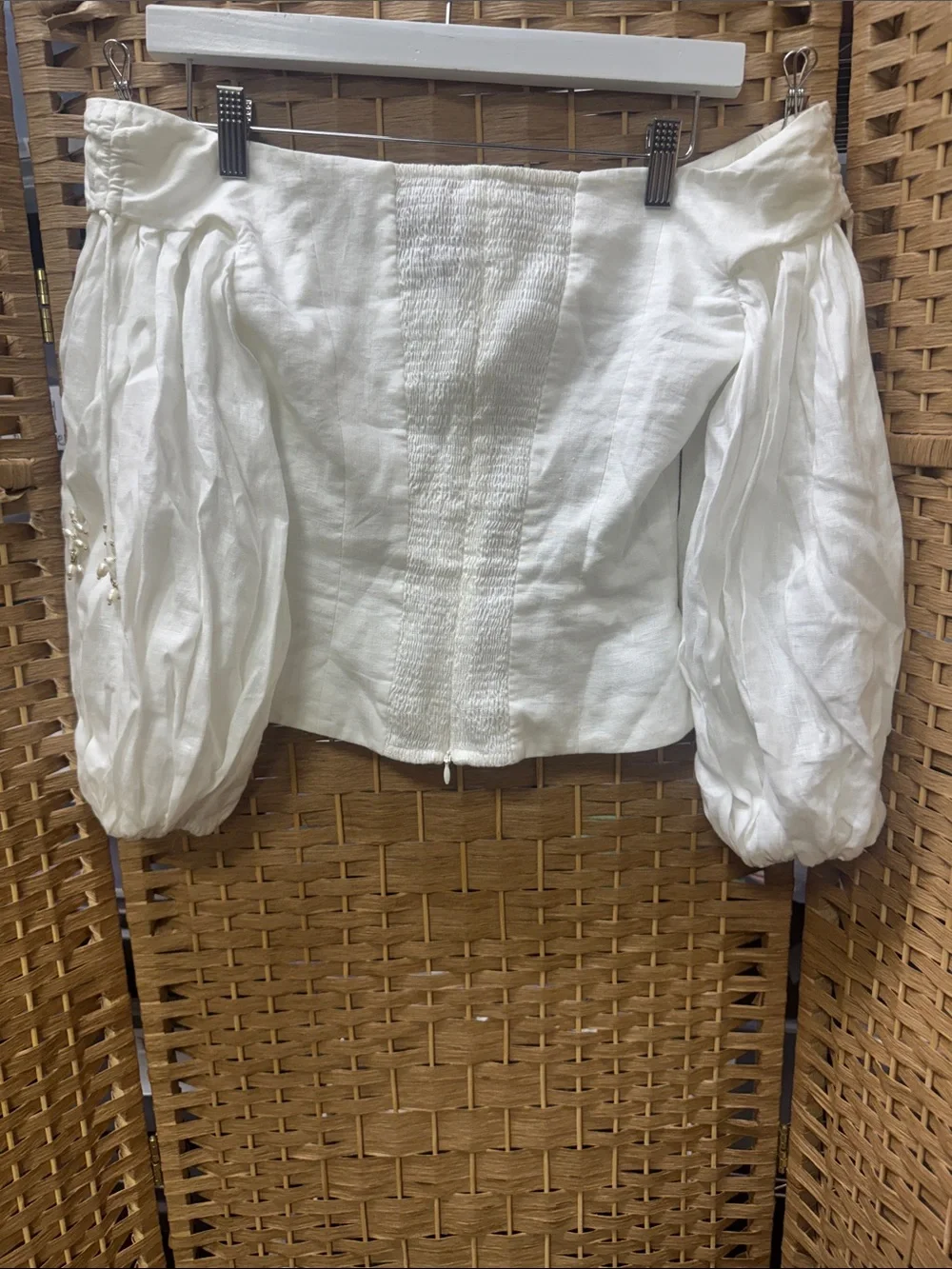 Zimmermann Linen off shoulder blouse